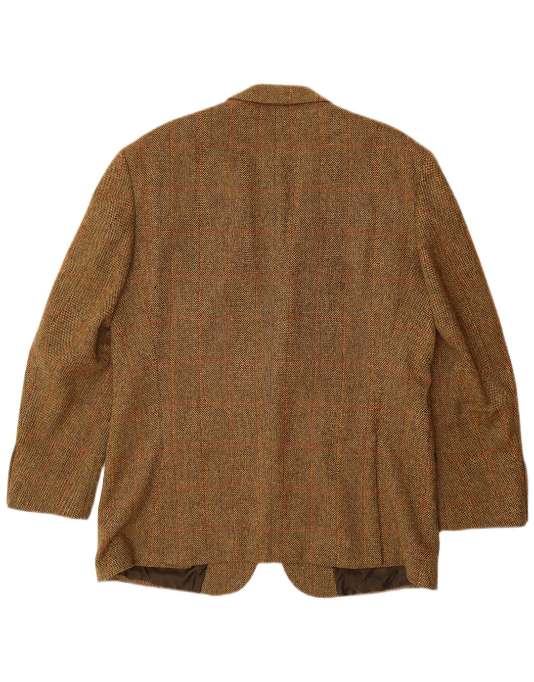 Мужской пиджак с 2 пуговицами HUGO BOSS EU 56 3XL, коричневый в клетку, новая шерсть