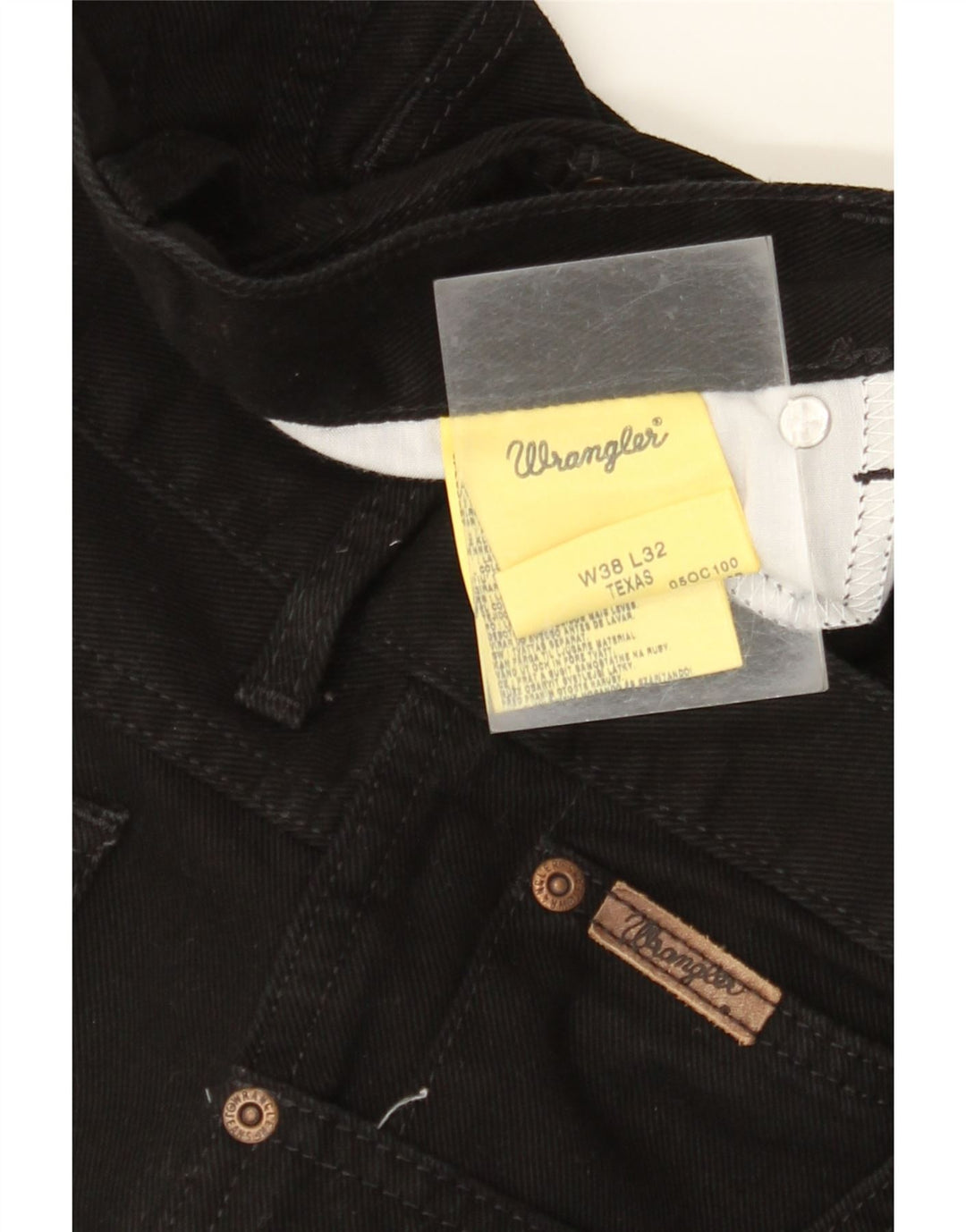 Мужские прямые джинсы WRANGLER Texas W38 L32, черный хлопок