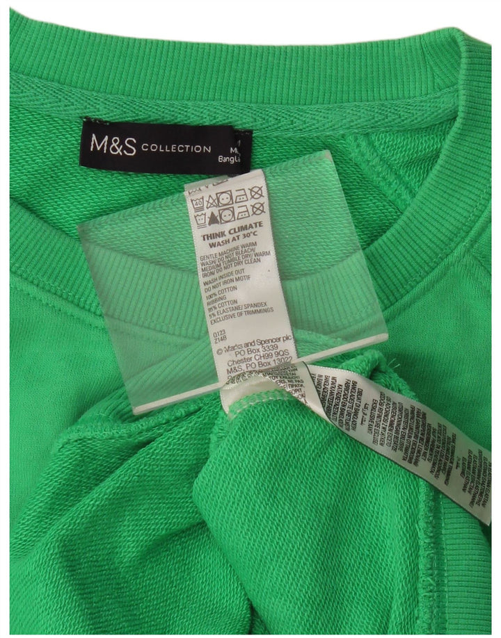 MARKS & SPENCER Womens Manhattan Sweatshirt Jumper UK 14 Medium Green