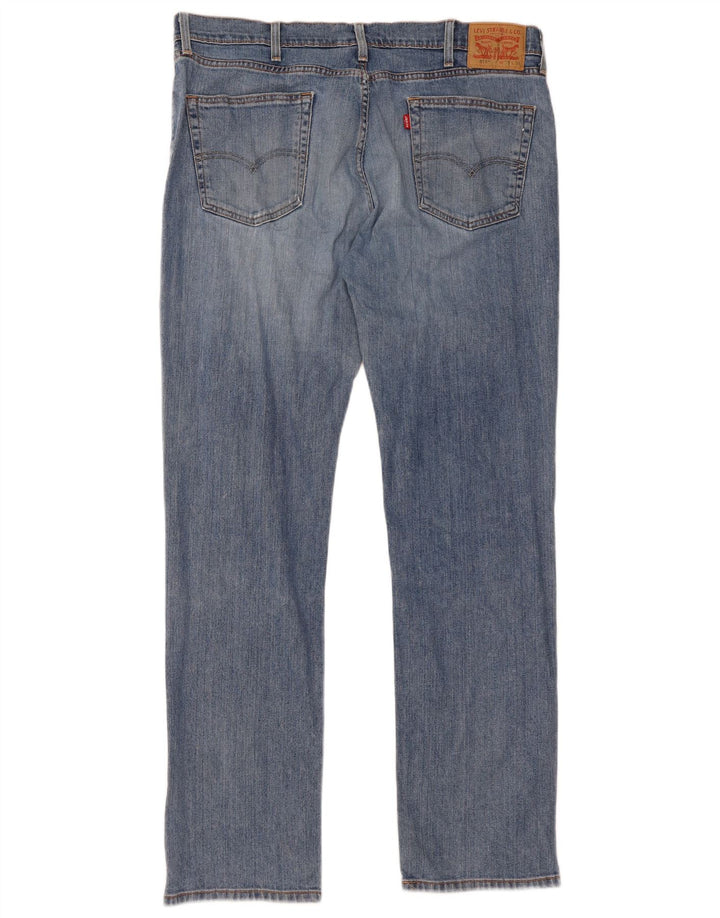 Мужские прямые джинсы LEVI'S 514 W38 L34 синие, хлопок