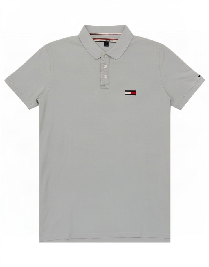 Мужская рубашка-поло Tommy Hilfiger, большая синяя хлопковая