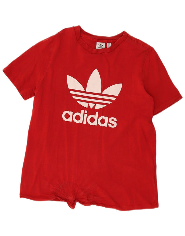 Женская футболка с рисунком Adidas Top UK 18 XL, красный хлопок