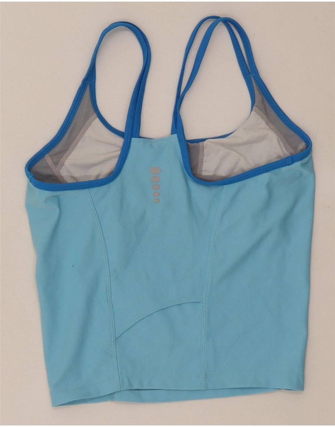 Женский укороченный жилет Nike Dri Fit, США, 4/6, маленький синий, полиэстер с цветными блоками