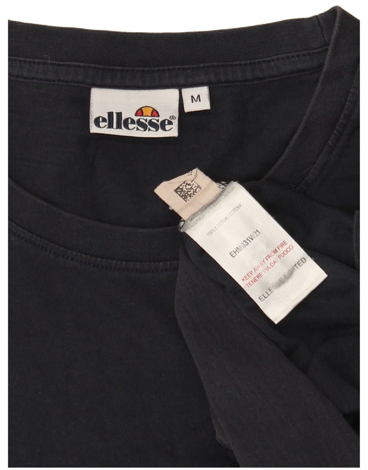 Мужская футболка Ellesse Top Medium Темно-синяя полоска из хлопка