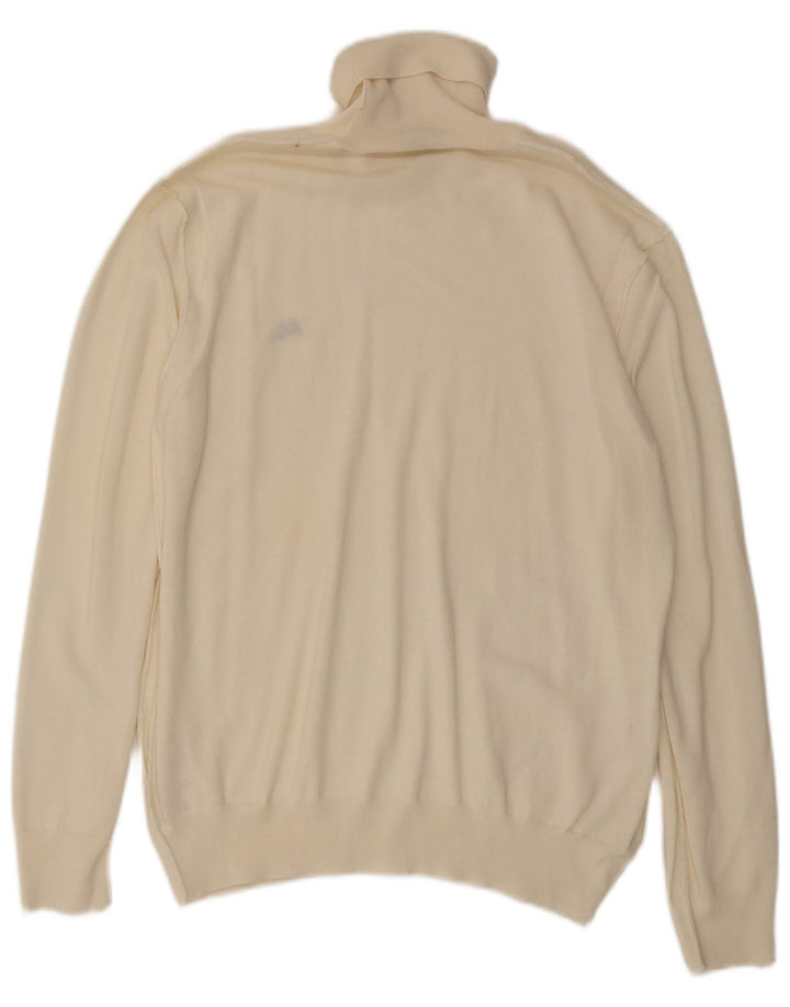 ETRO Mens Roll Neck Jumper Sweater XL Off White Virgin Wool Classic