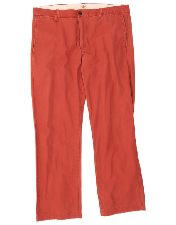 Мужские прямые брюки-чиносы Dockers W36 L30 красные, хлопковые