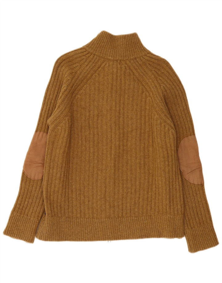 Мужской кардиган Woolrich, маленький коричневый шерстяной свитер