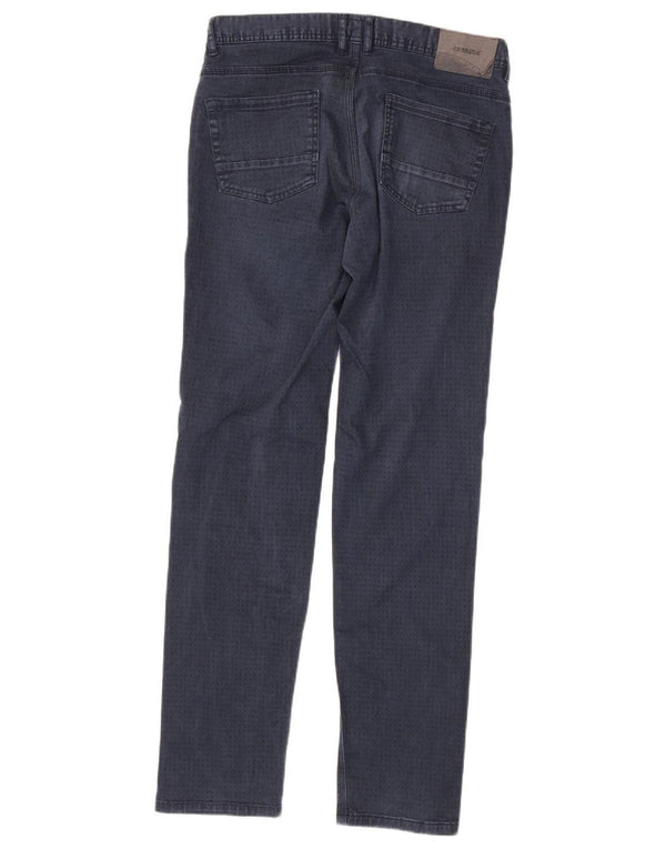 Carrera Mens 707 Slim Casual Брюки W32 L33 Темно-синие пятнистые хлопковые брюки