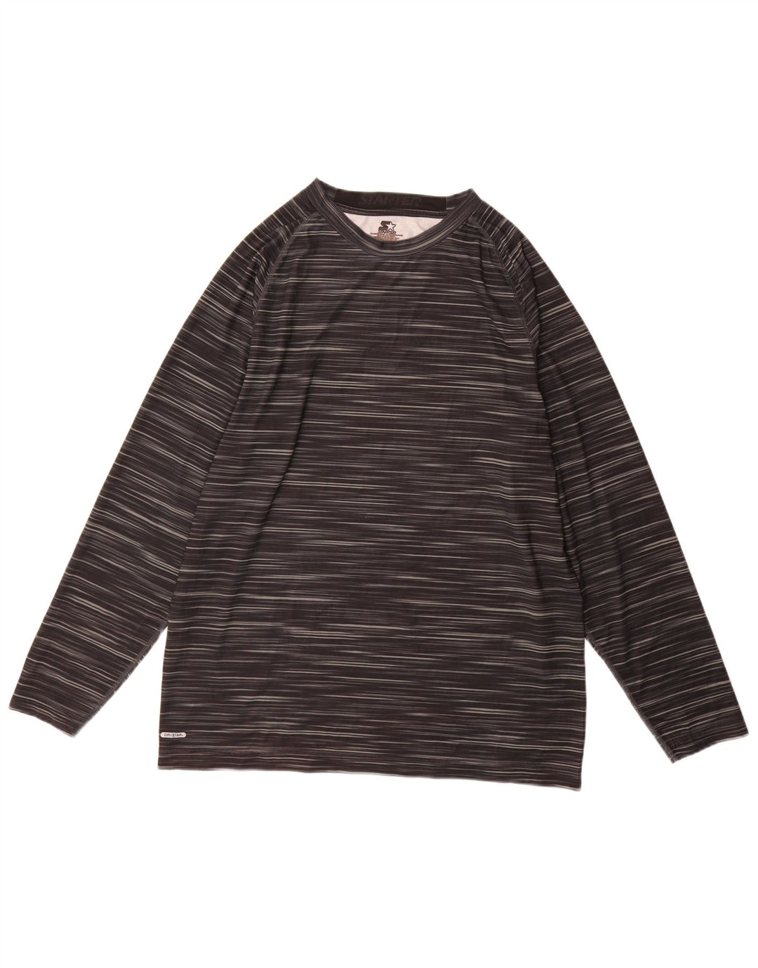 Мужской топ Starter с длинным рукавом, Великобритания, 46/48 XL, черный полиэстер в тонкую полоску