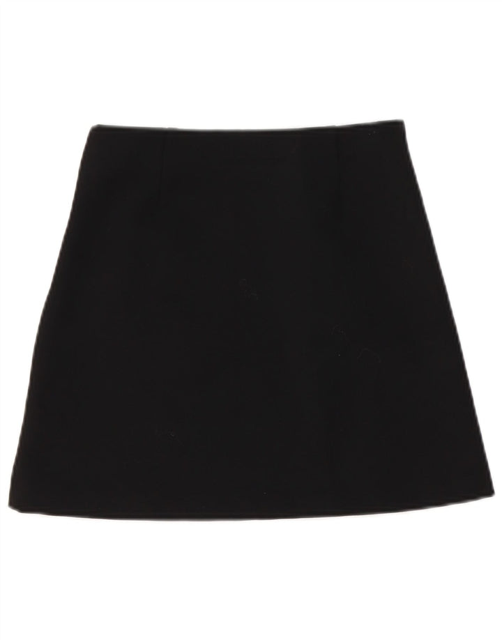 Женская мини-юбка Zara XS W24, черный полиэстер