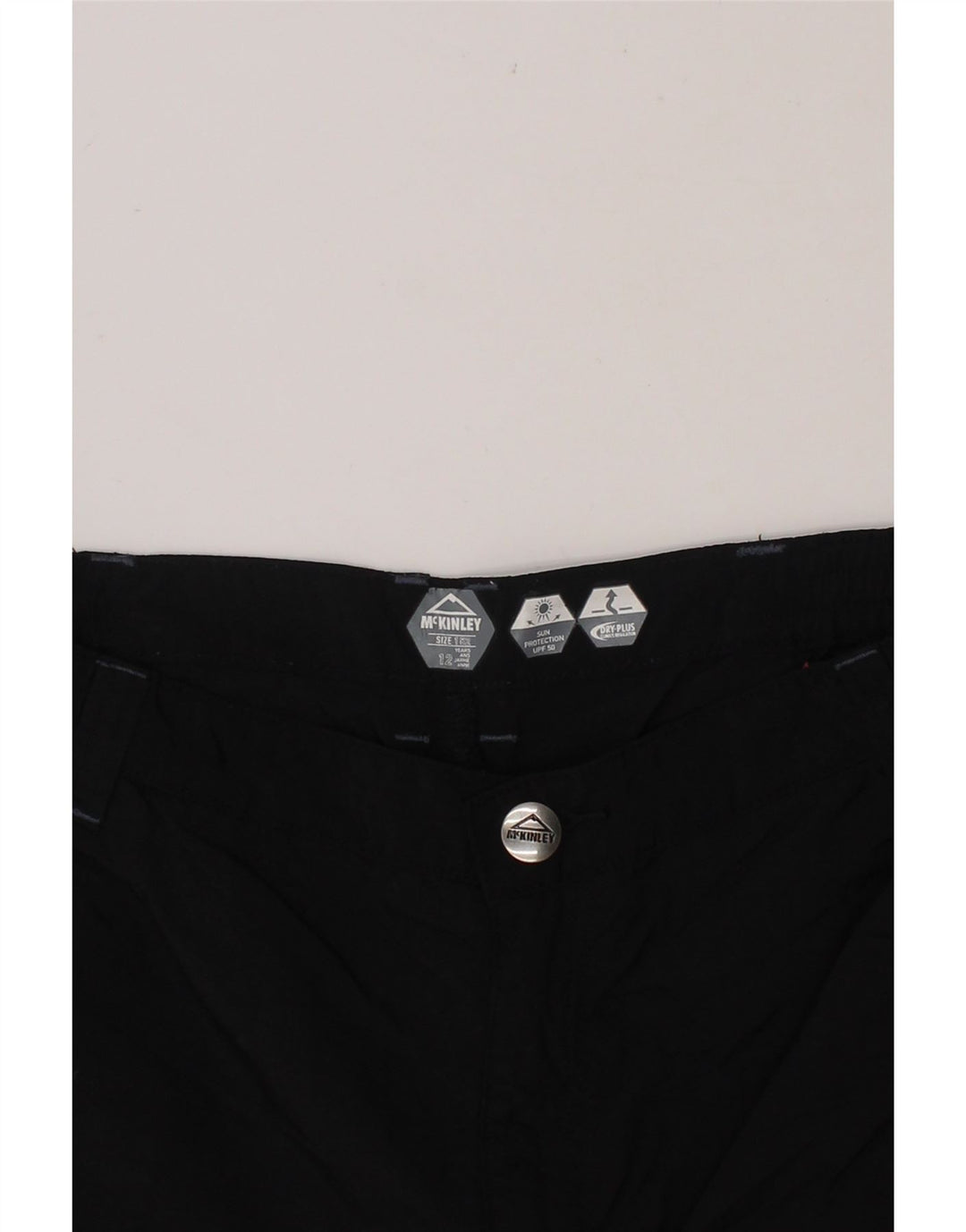 MCKINLEY Boys Chino Shorts 11-12 Years W26  Black Polyamide Vintage McKinley and Second-Hand McKinley from Messina Hembry 
