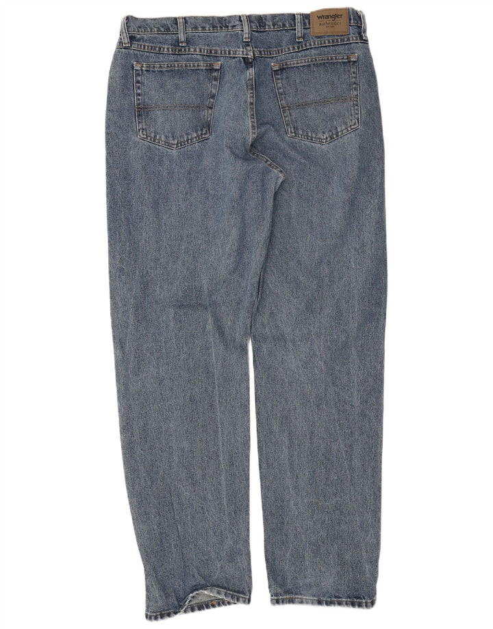 Мужские прямые джинсы Wrangler W38 L34 синие, хлопок