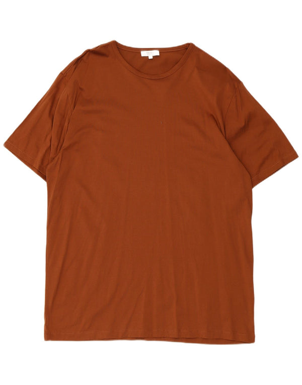 Мужская футболка Reiss Top 2XL Коричневый хлопок