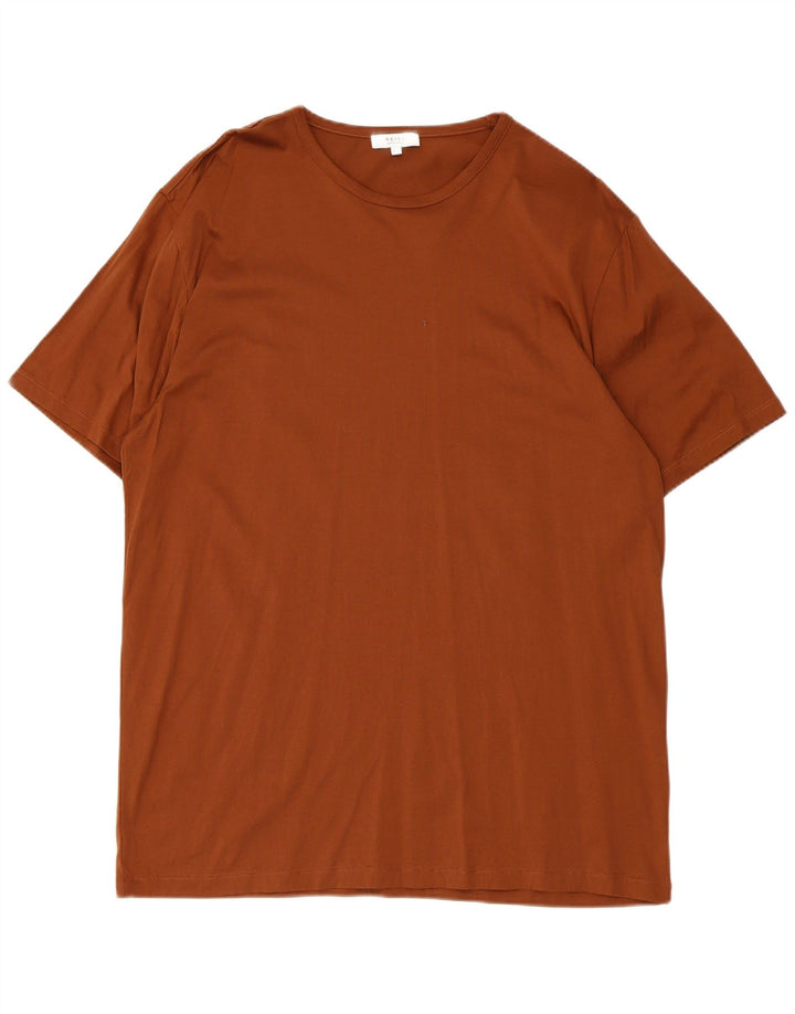 Мужская футболка Reiss Top 2XL Коричневый хлопок