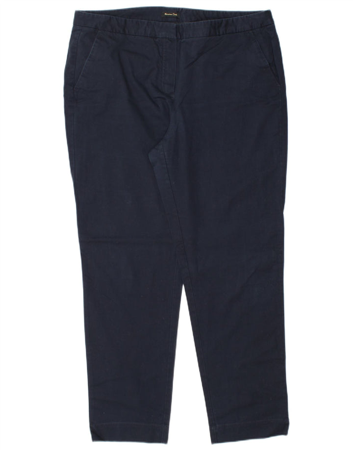 MASSIMO DUTTI Женские брюки-чиносы EU 44 XL W34 L28 Темно-синие классические