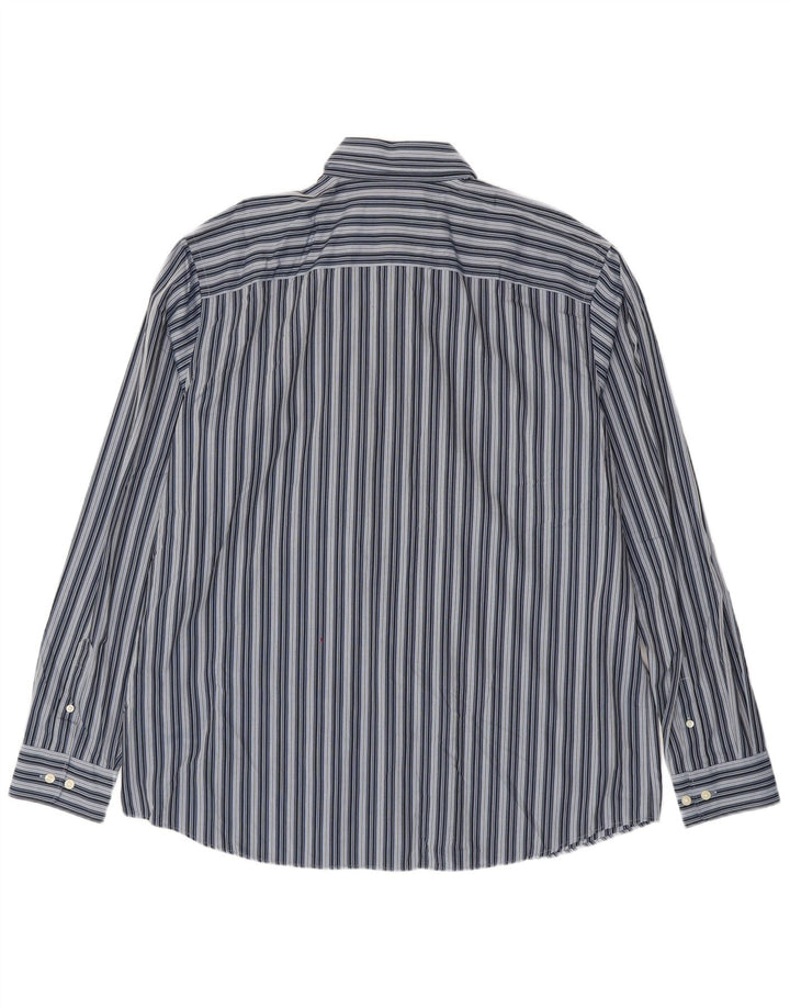 EDDIE BAUER Мужская высокая рубашка классического кроя XL, хлопковая синяя полоска