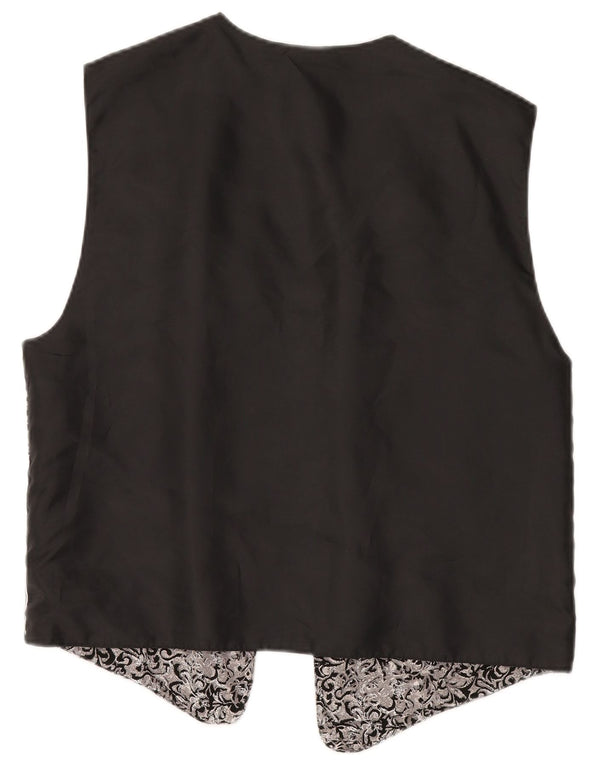 Винтажный женский жилет UK 18 XL, разноцветный лоскутный полиэстер