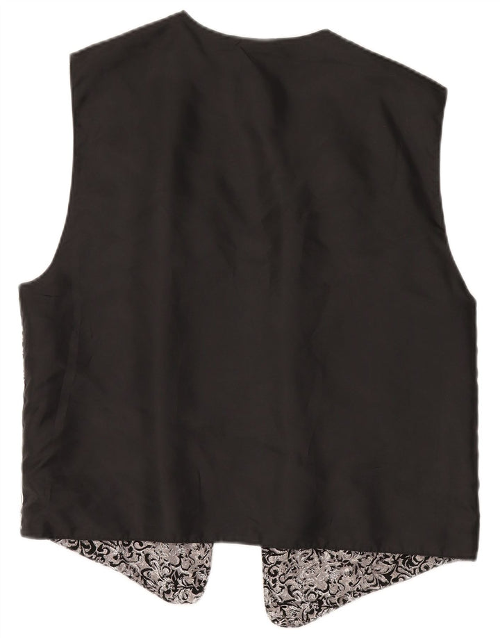 Винтажный женский жилет UK 18 XL, разноцветный лоскутный полиэстер