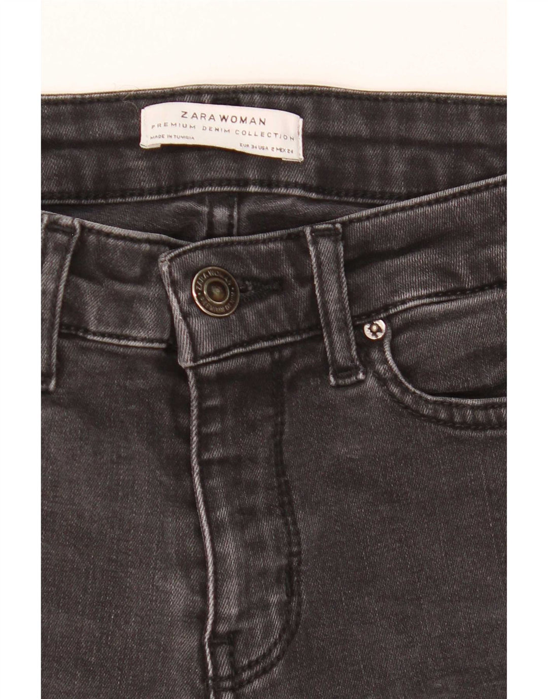 Женские расклешенные джинсы Zara EU 34 2XS W24 L31 Серые