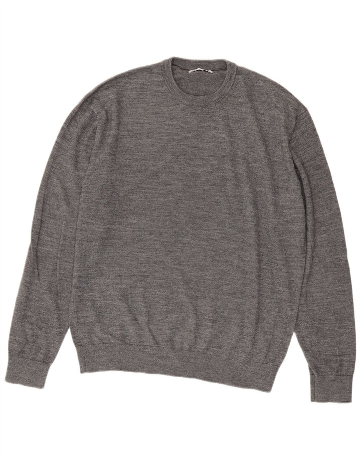 Мужской джемпер с круглым вырезом Zara XL, серый