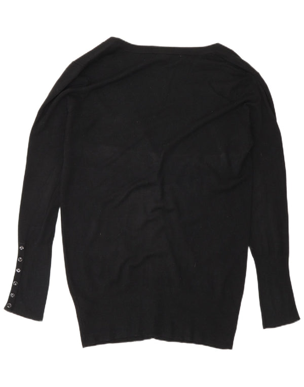 Женский кардиган Zara UK 16, большой черный вискоза