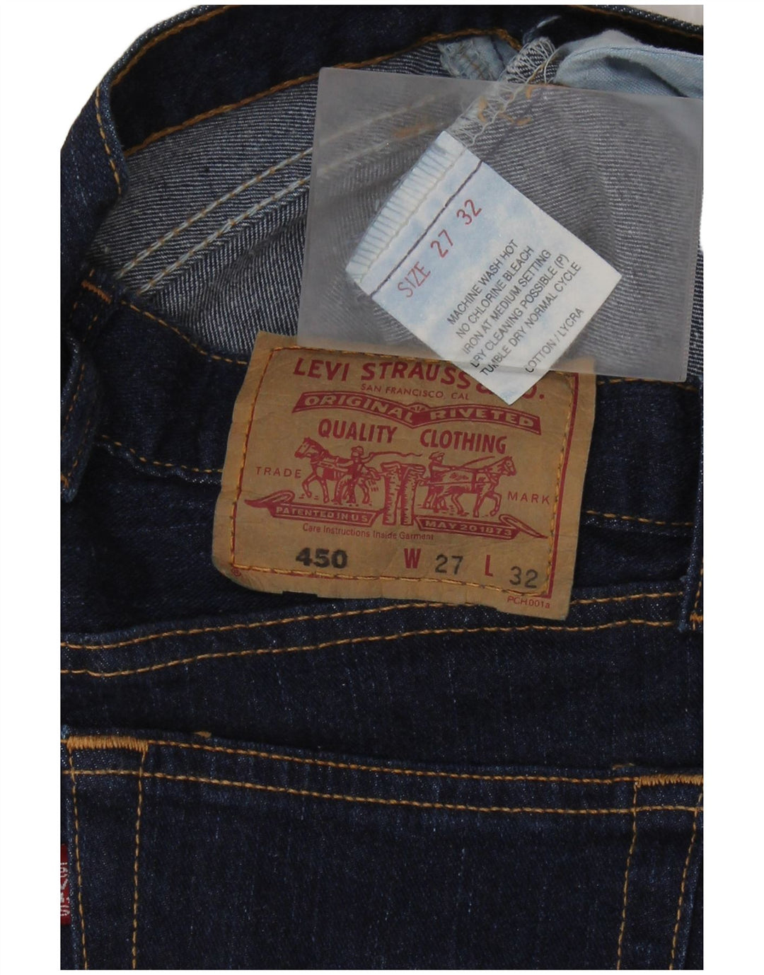 Женские расклешенные джинсы LEVI'S 450 W27 L32 Темно-синие, хлопок