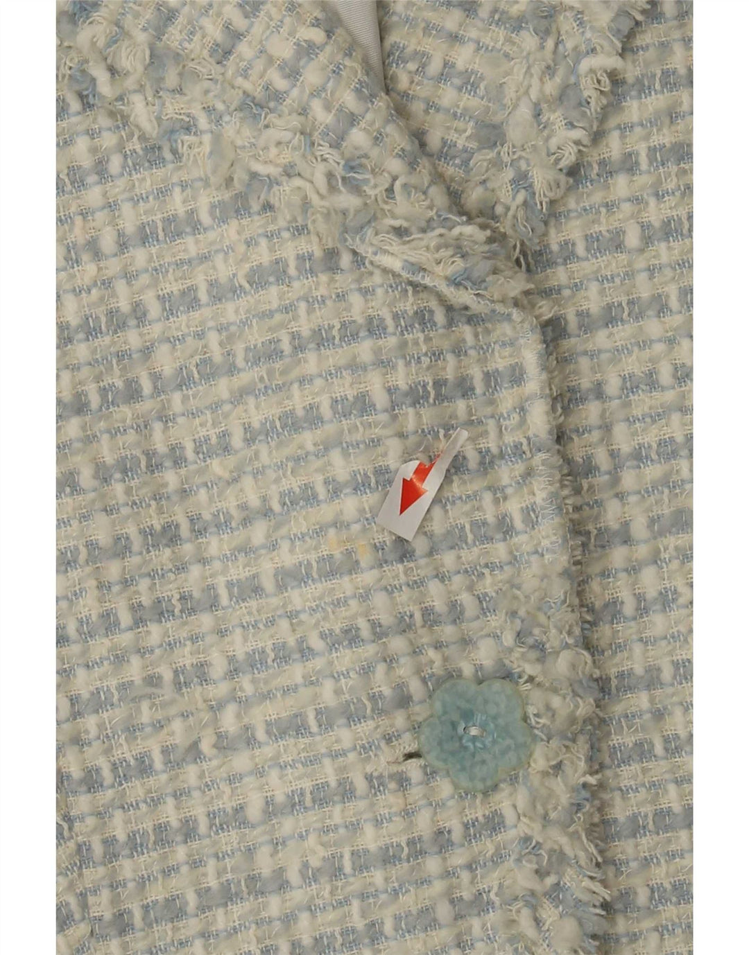 Женский пиджак на 1 пуговице Zara EU 36 XS, синий акрил в крапинку