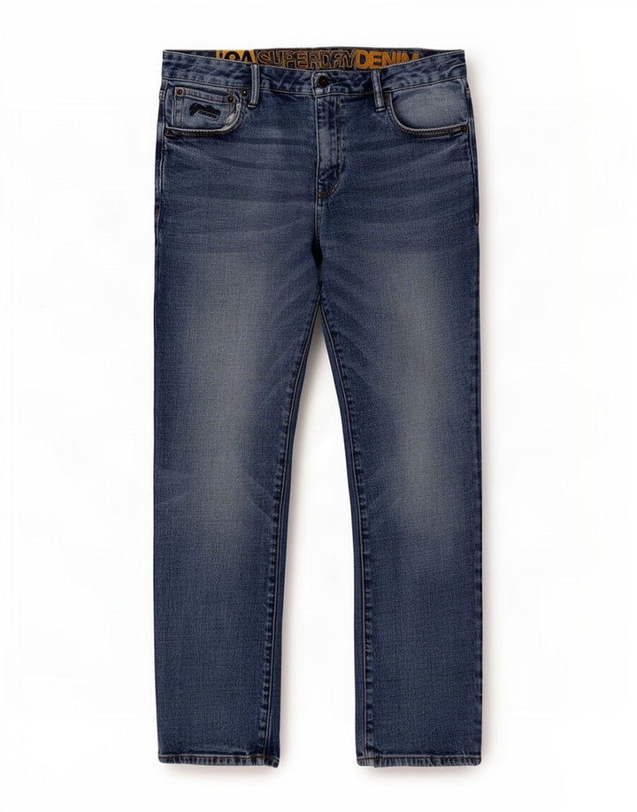 Мужские прямые джинсы Superdry W34 L29, синий хлопок