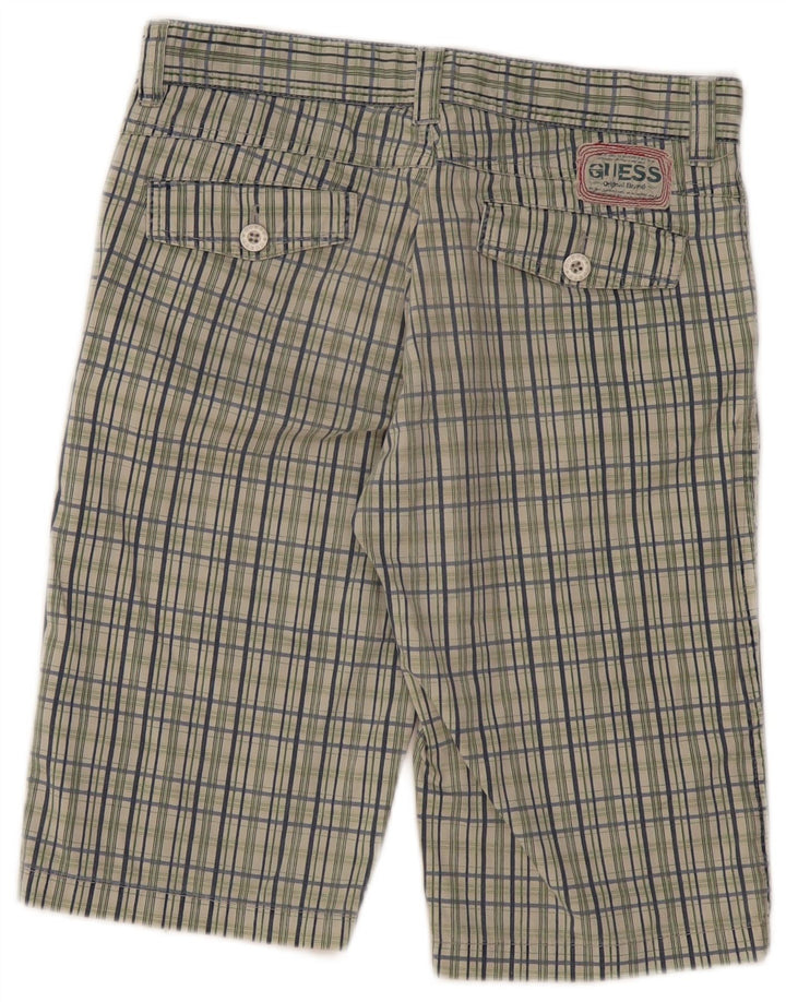 Женские шорты чинос Guess UK 14, большие, W32, в разноцветную клетку