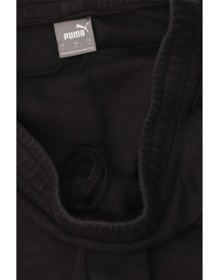 Мужские спортивные брюки Puma, большие черные хлопковые