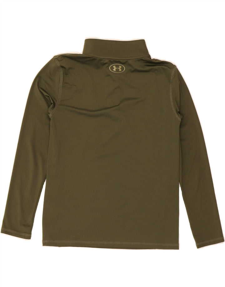 UNDER ARMOUR Boys Graphic Pullover Tracksuit Top 9-10 Years Medium Green Vintage Under Armour and Second-Hand Under Armour from Messina Hembry 