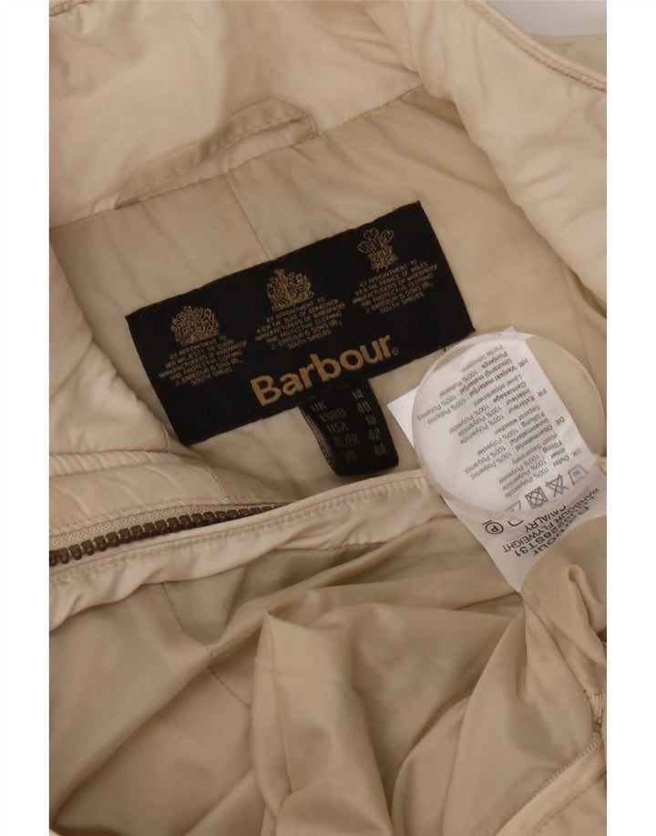 Женская стеганая куртка Barbour UK 14, большая, бежевый нейлон