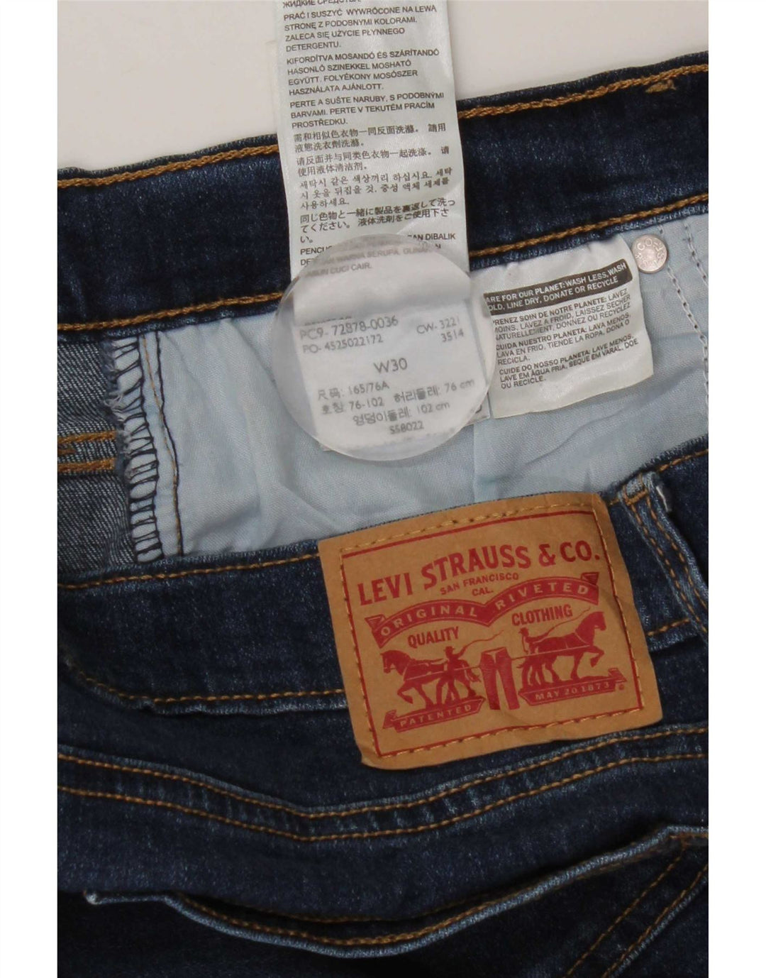 Женские джинсовые шорты Levi's с высокой посадкой W30, средний синий, хлопок