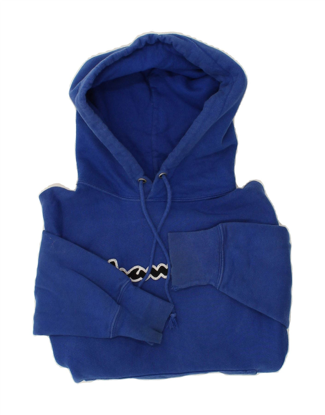 CHAMPION Mens Graphic Hoodie Jumper Small Blue Vintage Champion and Second-Hand Champion from Messina Hembry 