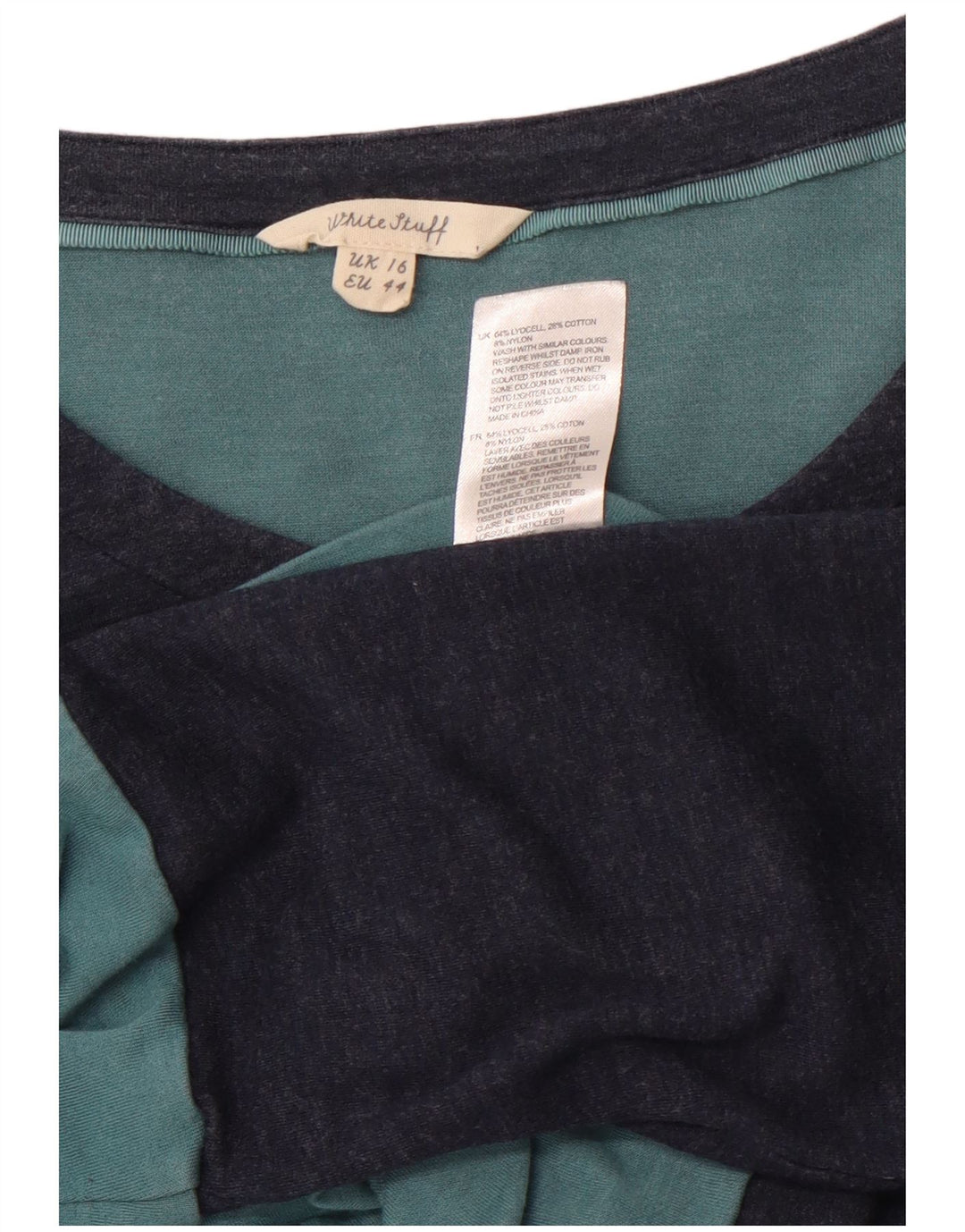 Женское платье А-силуэта WHITE STUFF UK 16, большой темно-синий цвет с блоками