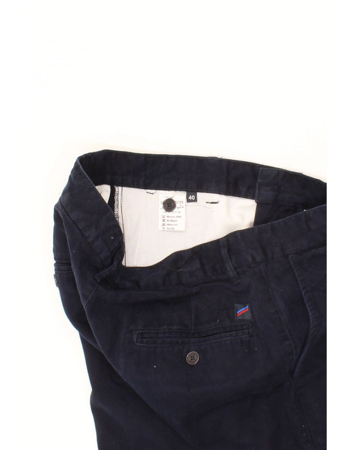 DANIEL HECHTER Womens Chino Trousers EU 40 Medium W32 L31 Navy Blue Cotton Vintage Daniel Hechter and Second-Hand Daniel Hechter from Messina Hembry 