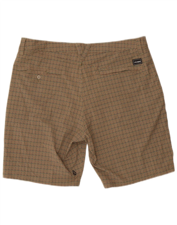 Мужские шорты чинос Volcom W38 XL, бежевый, полиэстер с узором "гусиные лапки"