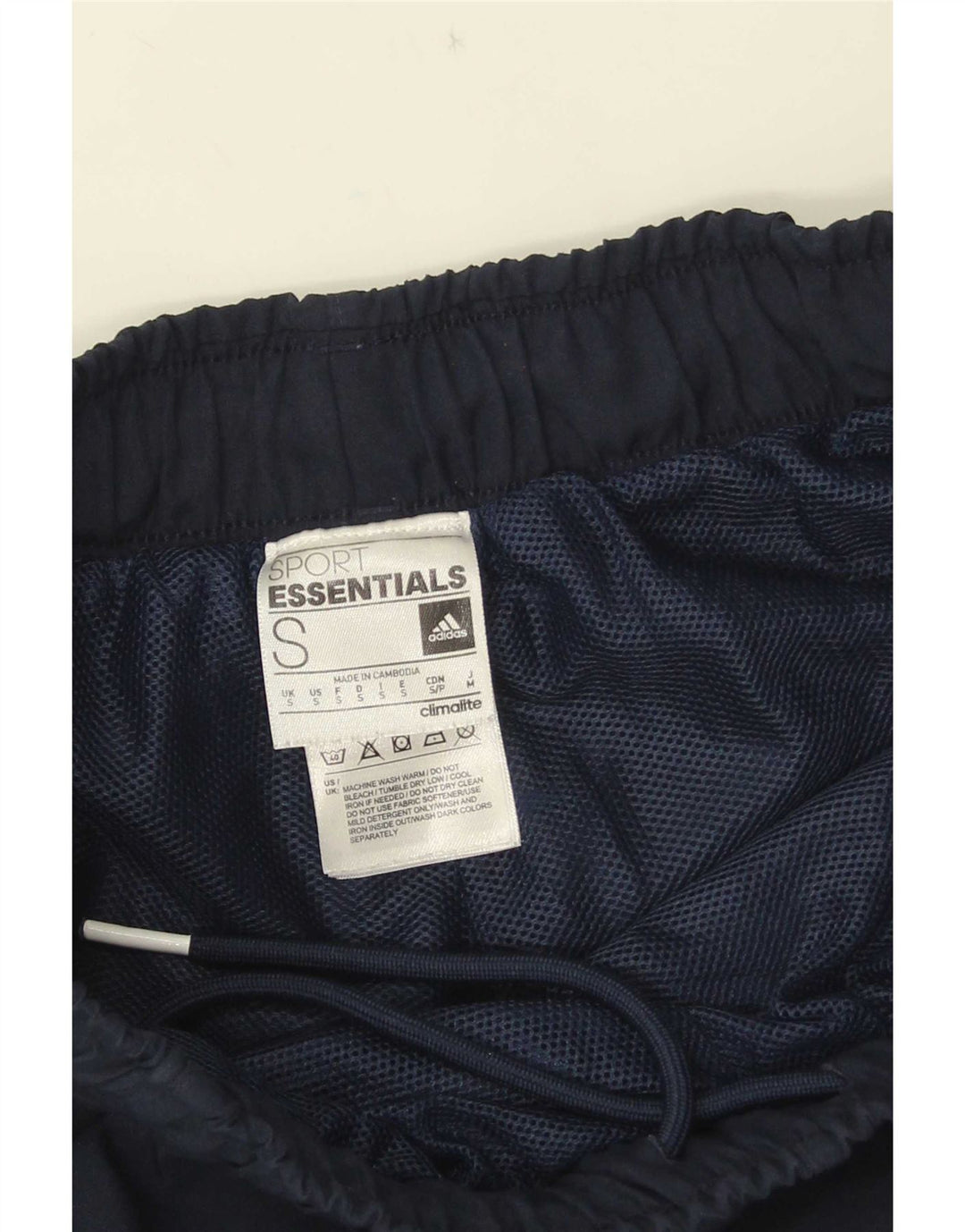 Мужские спортивные шорты Adidas Climalite, маленькие, темно-синие, полиэстер
