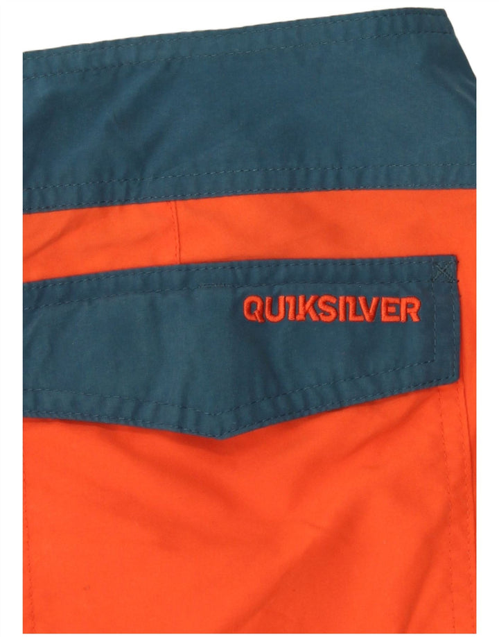 Мужские шорты для плавания QUIKSILVER, большие оранжевые цветные блоки