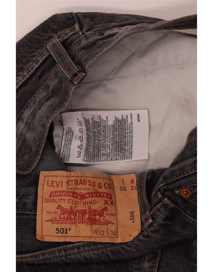 Мужские прямые джинсы Levi's 501 W32 L30 серые, хлопок