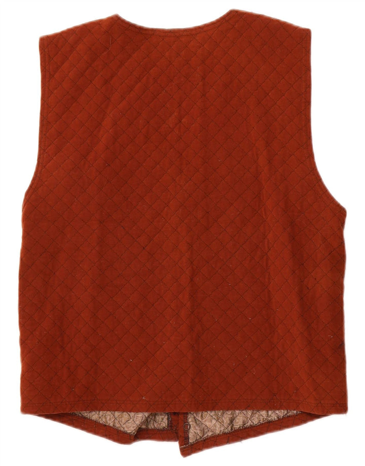 Винтажный мужской жилет маленький коричневый