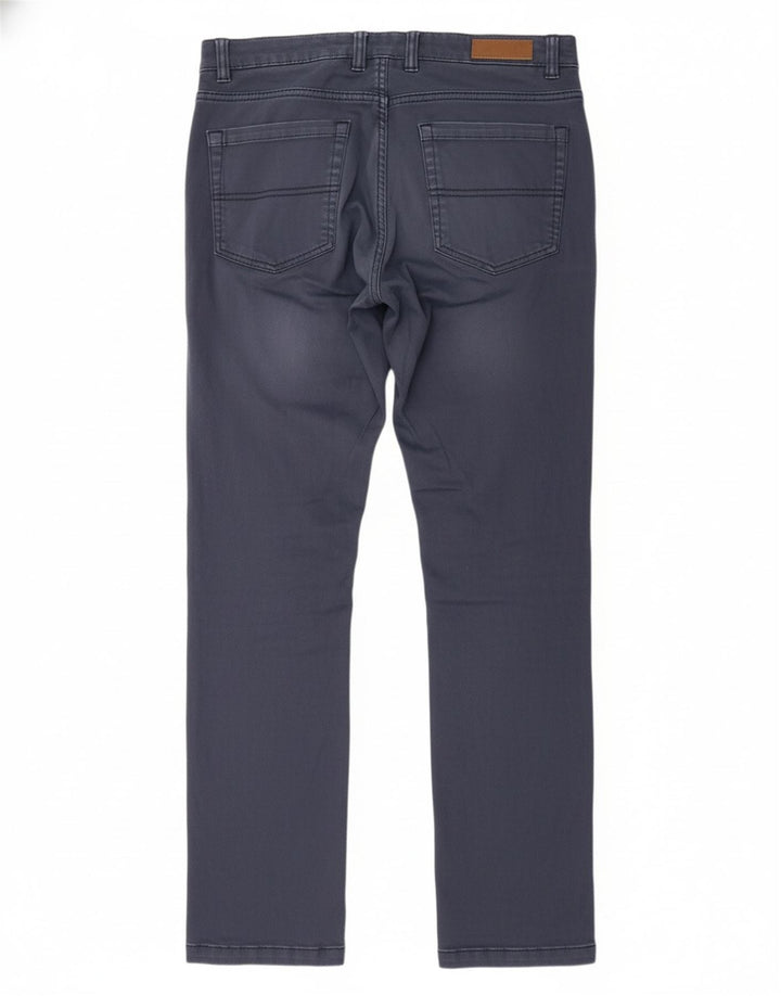 DACK'S Mens Regular Fit Casual Trousers IT 46 Small W30 L30 Navy Blue