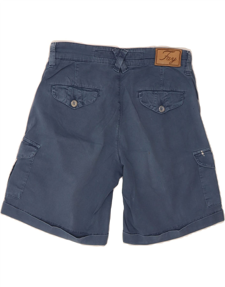 FAY Womens Cargo Shorts W28 Medium Blue Cotton Vintage Fay and Second-Hand Fay from Messina Hembry 