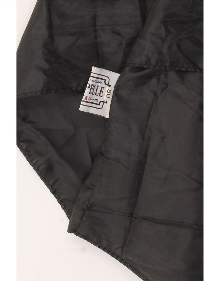 VINTAGE Mens Leather Waistcoat IT 50 Medium Black Leather Vintage Vintage and Second-Hand Vintage from Messina Hembry 