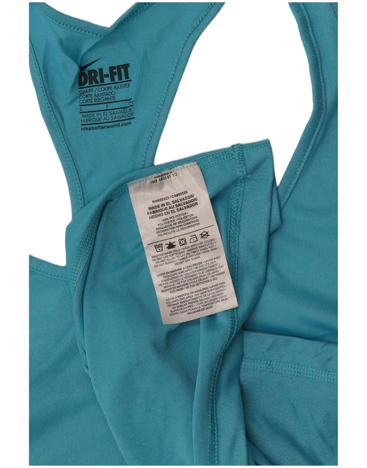 Женский облегающий жилет NIKE Dri Fit UK 8, маленький синий полиэстер