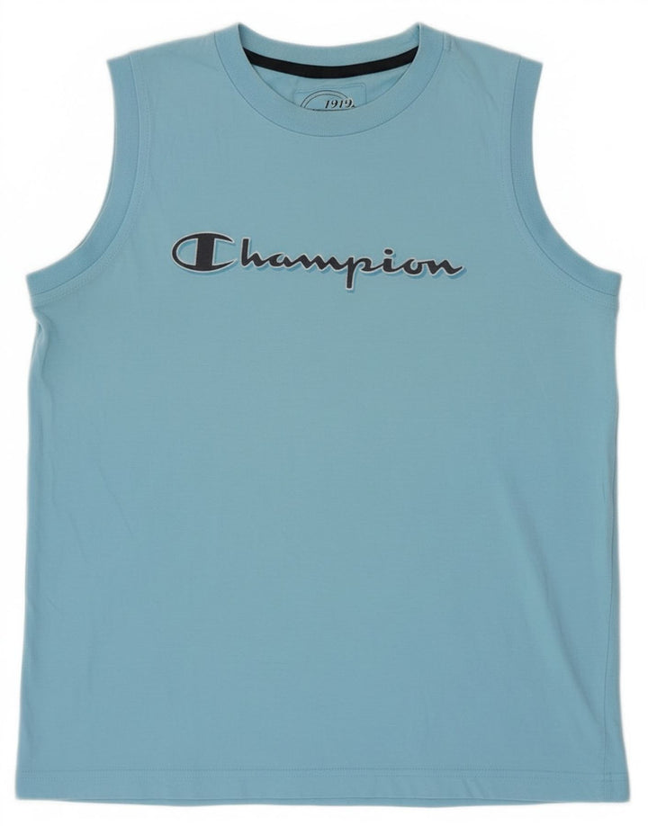 Жилет с графическим рисунком для мальчиков Champion, 13–14 лет, синий хлопок, размер XL