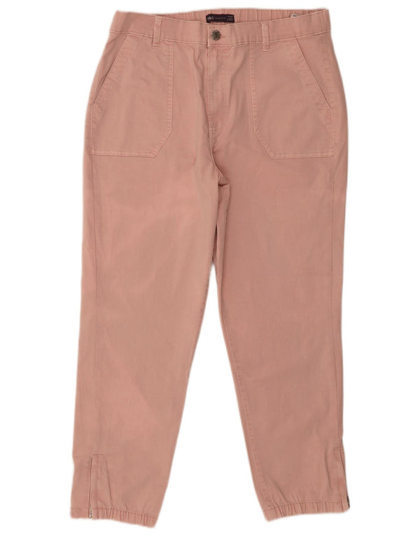 Женские брюки-чиносы Marks & Spencer для джоггеров UK 16, большие W36 L26, розовые