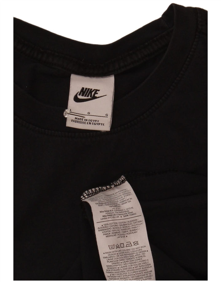 Мужская футболка Nike, большой черный хлопок
