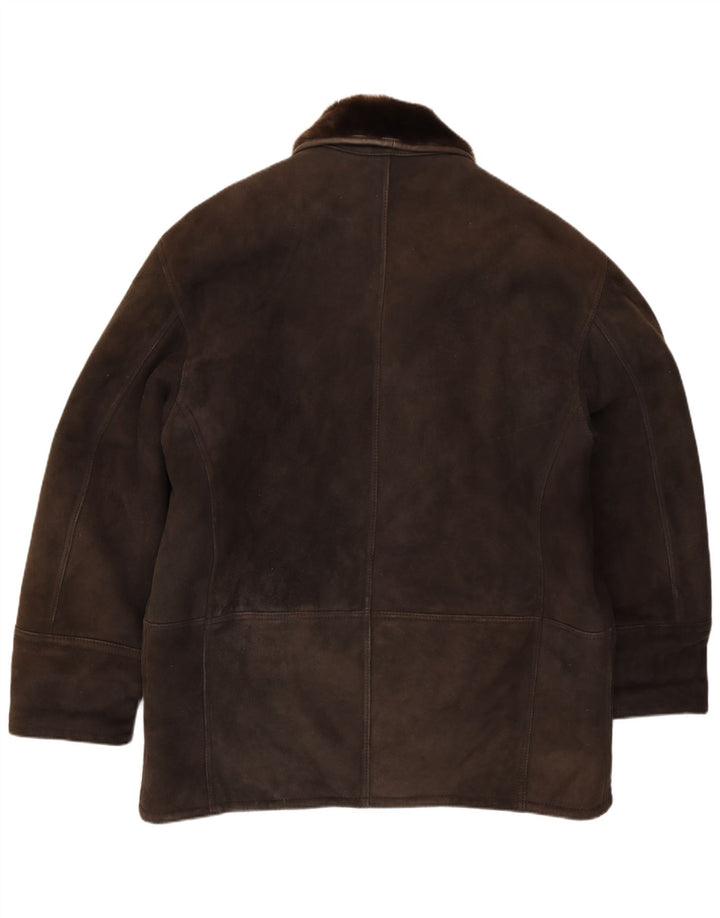 Винтажная мужская дубленка UK 42 XL Коричневая короткая дубленка