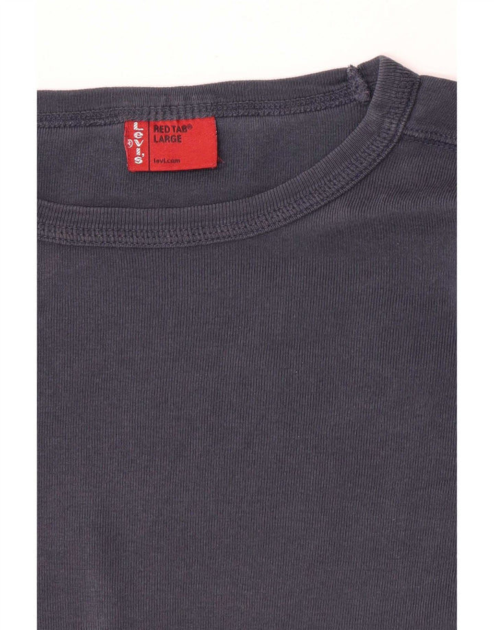 Мужской топ Levi's с длинным рукавом, большой, темно-синий